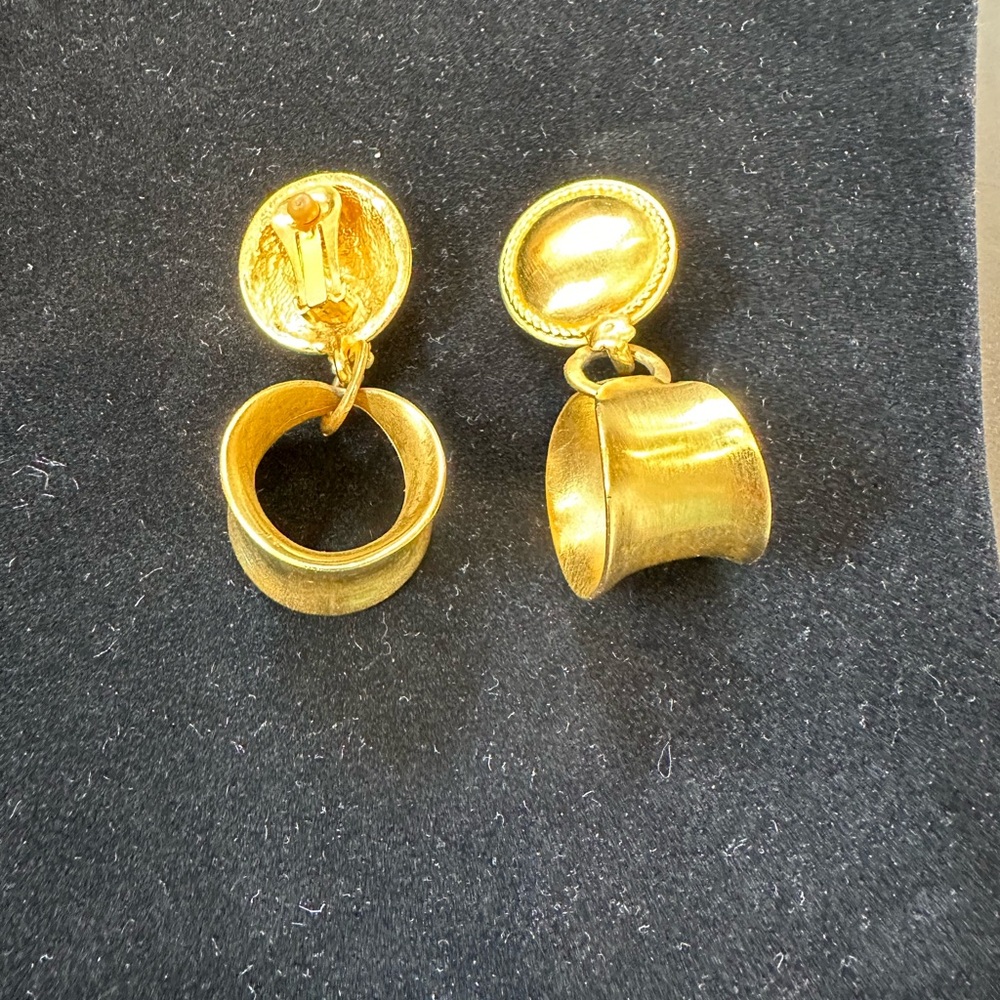 Ann Taylor Gold Sculptural Earrings - Picture 2 of 2